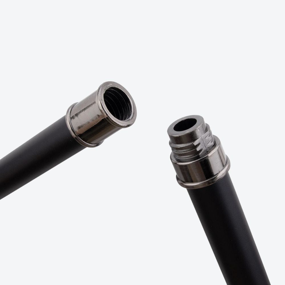 Spiral Shaped Metal Cane Black Right-handed-Bastoni UK