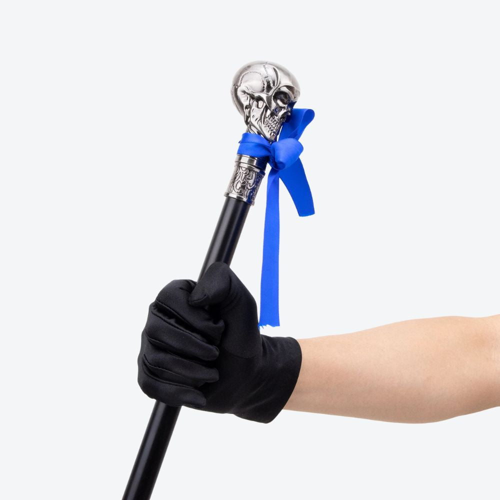 Stylish Cane with Silver Skull Handle - Bastoni