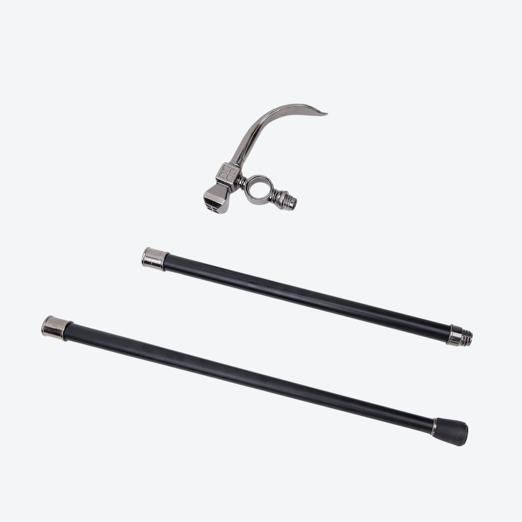 Templar Cleric's Hammer Cane in Steel - Bastoni