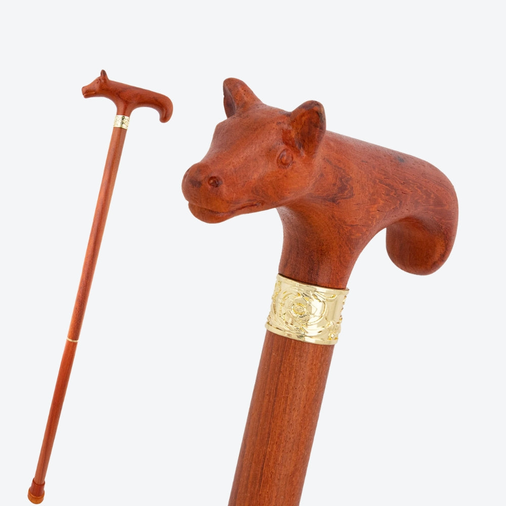 The Vintage Noble Bear Wooden Classic Cane-Bastoni Co