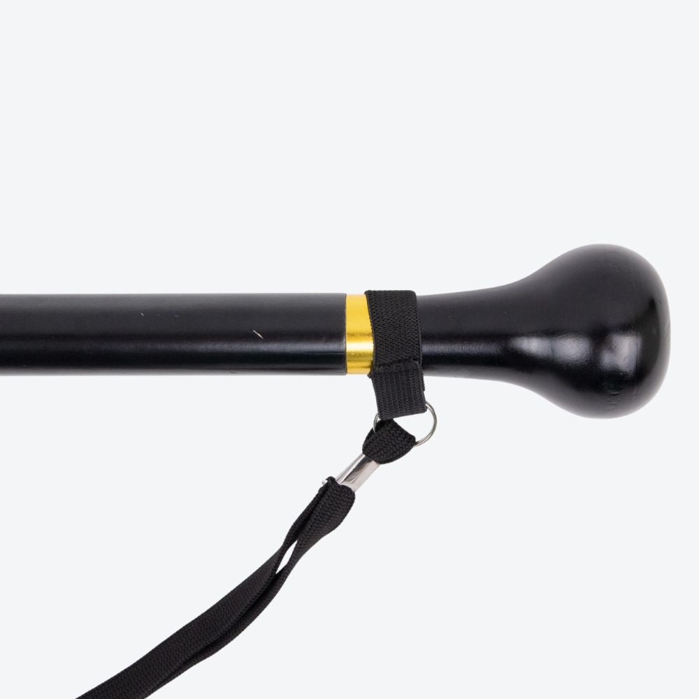 Traditional Black Round Wooden Cane Bastoni