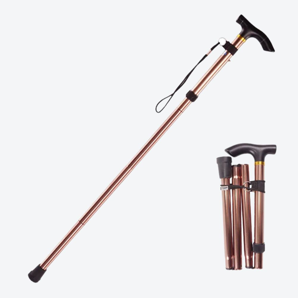 Bastoni Red 4-Section Articulated Aluminum Cane