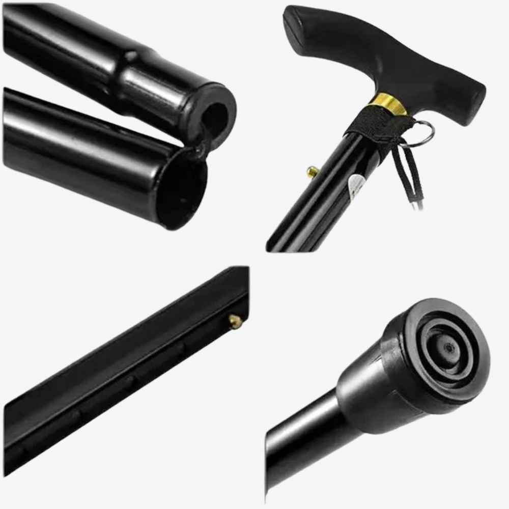 Bastoni Red 4-Section Articulated Aluminum Cane