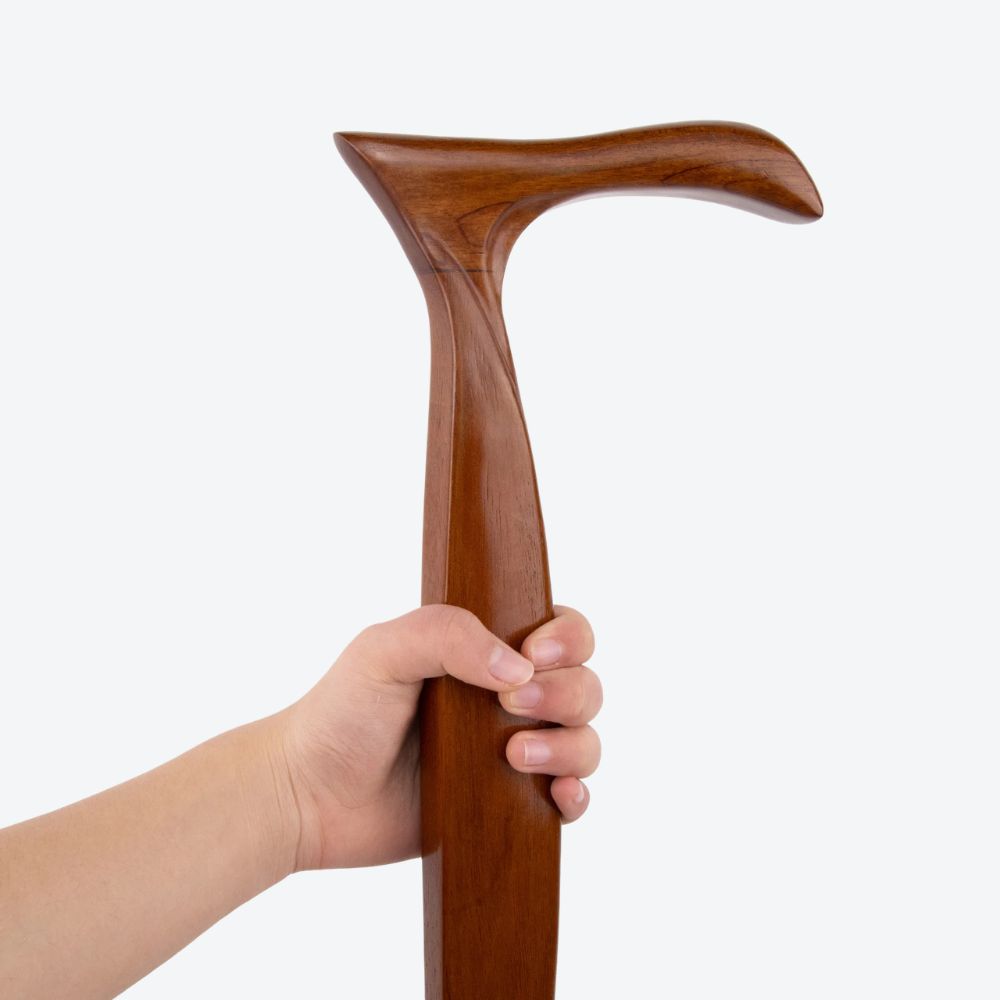 Vintage Brown Oak Walking Stick-Bastoni UK