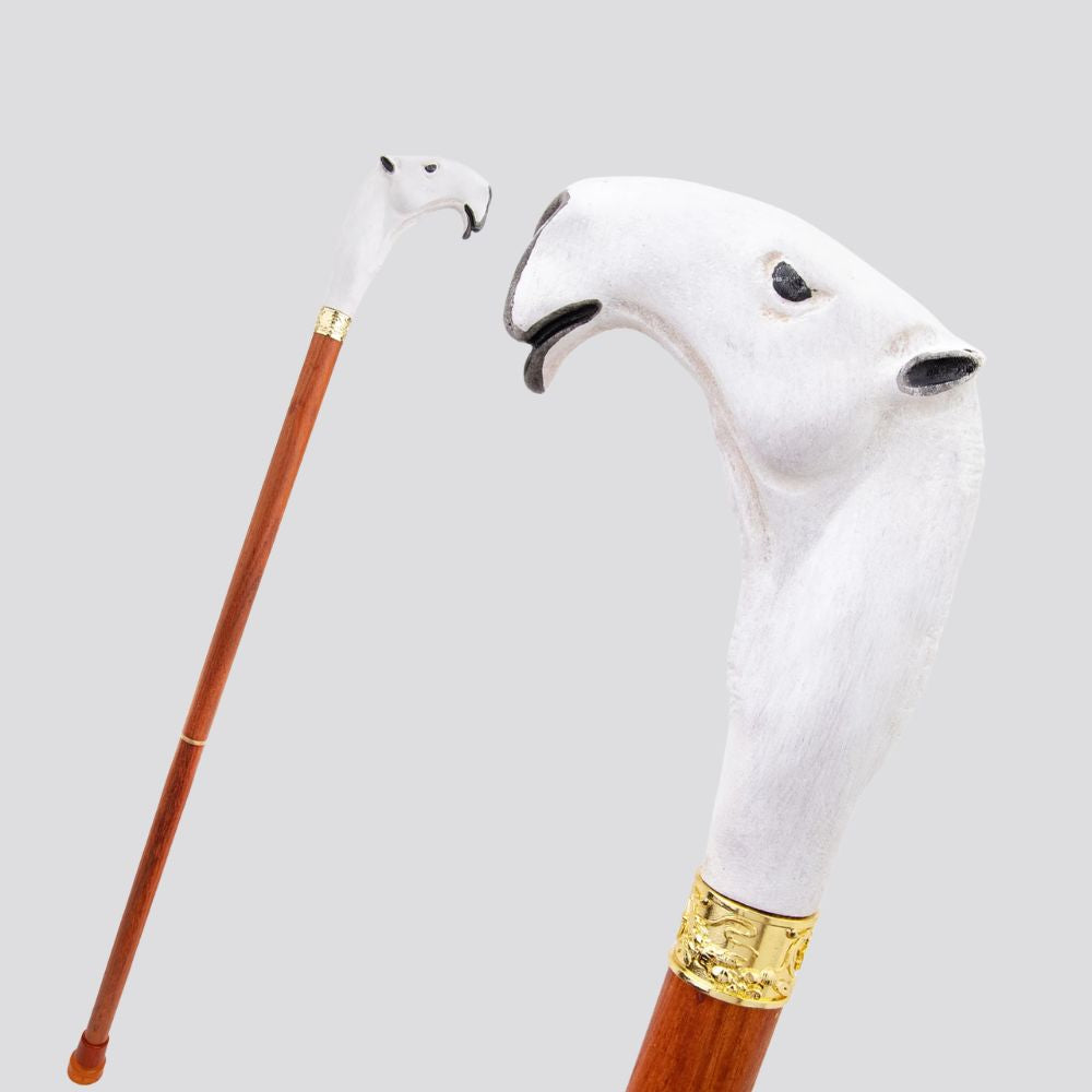 Vintage Desert Camel Wooden Walking Stick White-Bastoni UK