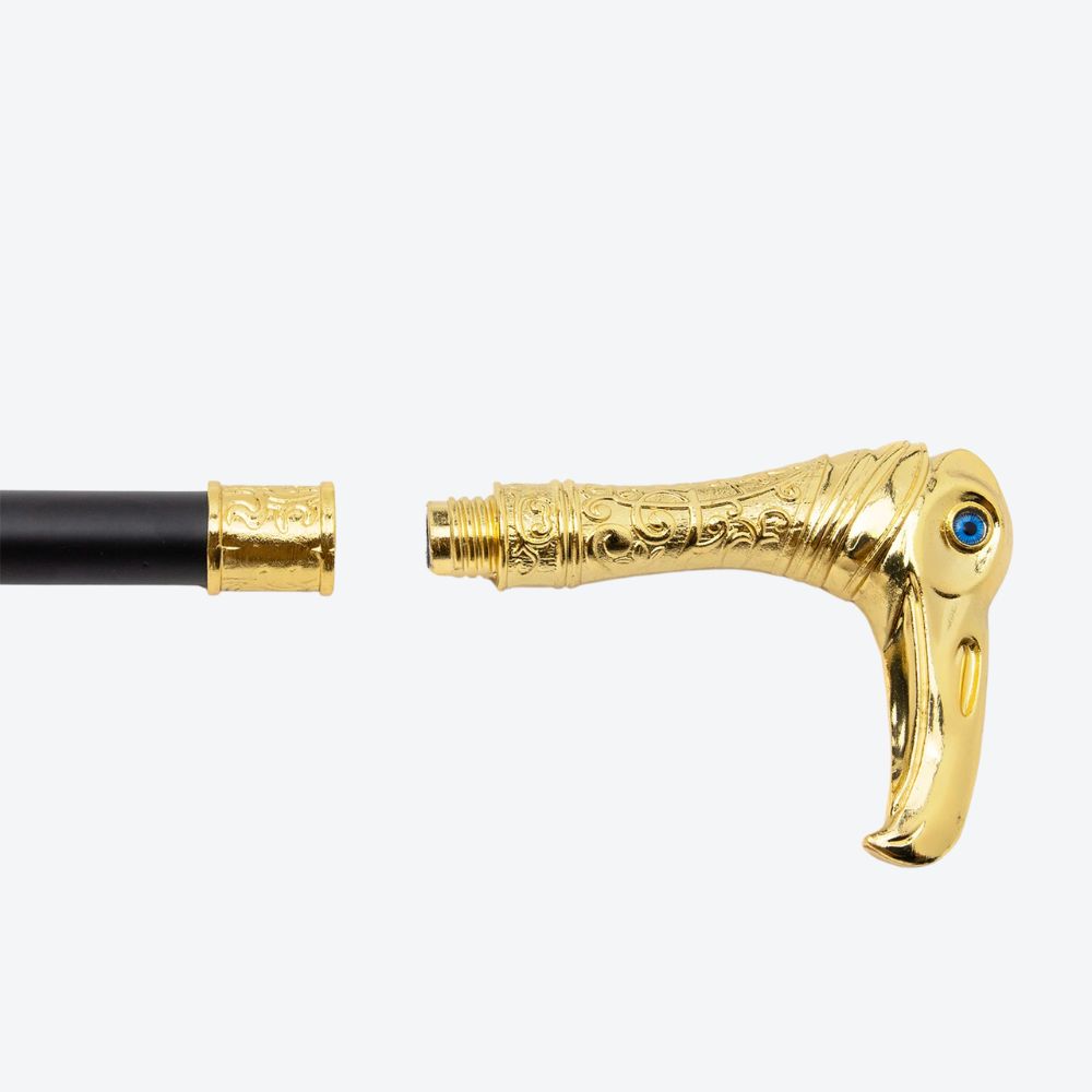 Bastoni Vintage Luxury Golden Heron Walking Stick