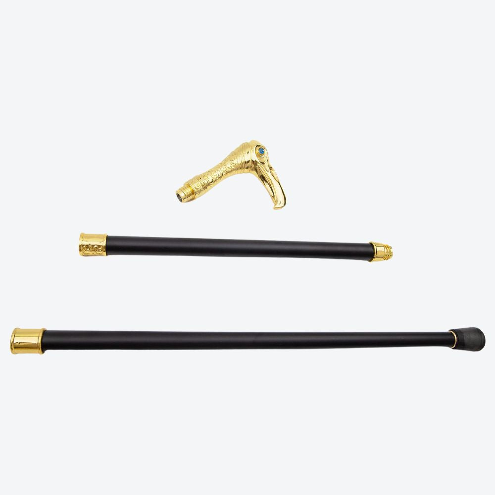 Bastoni Vintage Luxury Golden Heron Walking Stick