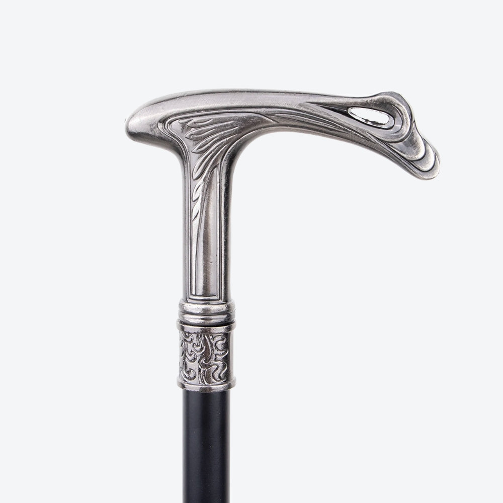 Vintage Magnate Cane Carved in Silver - Bastoni