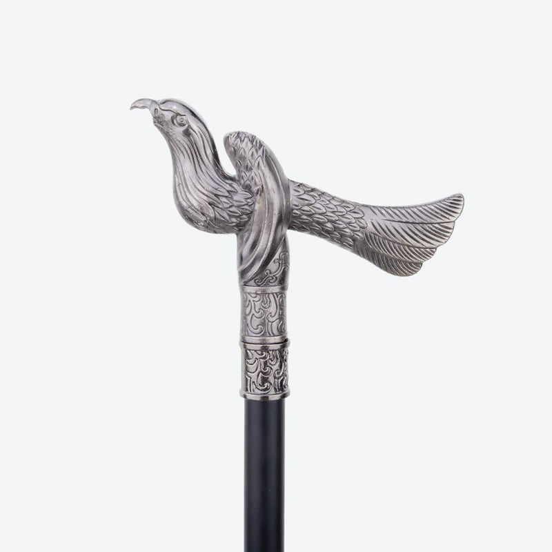 Vintage Metal Walking Stick with Native Peacock Design-Bastoni UK
