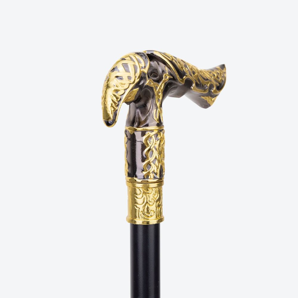 Bastoni Vintage Nordic Aluminum Cane Black/Gold