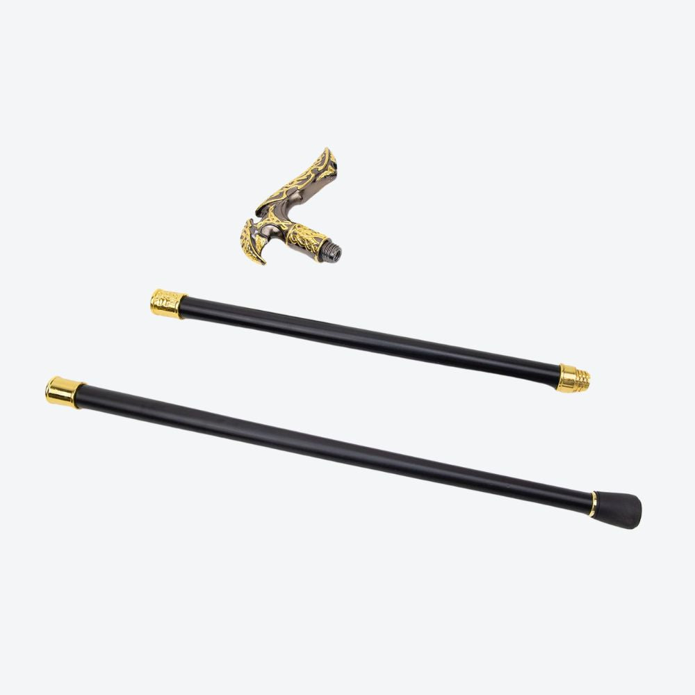 Bastoni Vintage Nordic Aluminum Cane Black/Gold