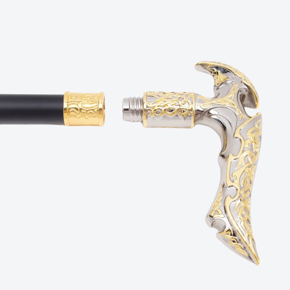 Bastoni Vintage Nordic Aluminum Cane Silver/Gold