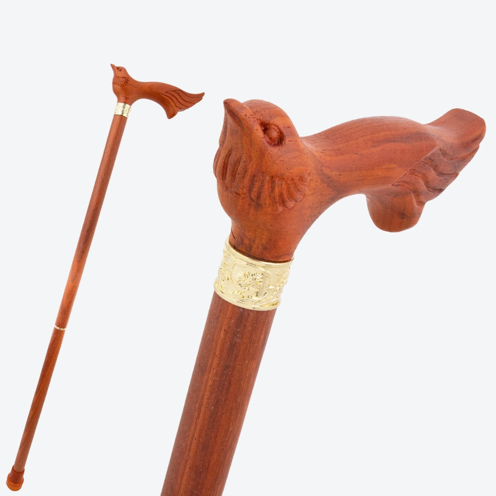 Vintage Serene Bird Wooden Classic Cane-Bastoni Co
