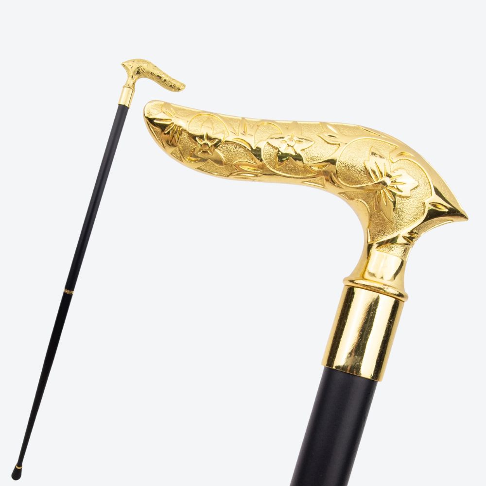 Bastoni Golden Flower Embossed Walking Stick