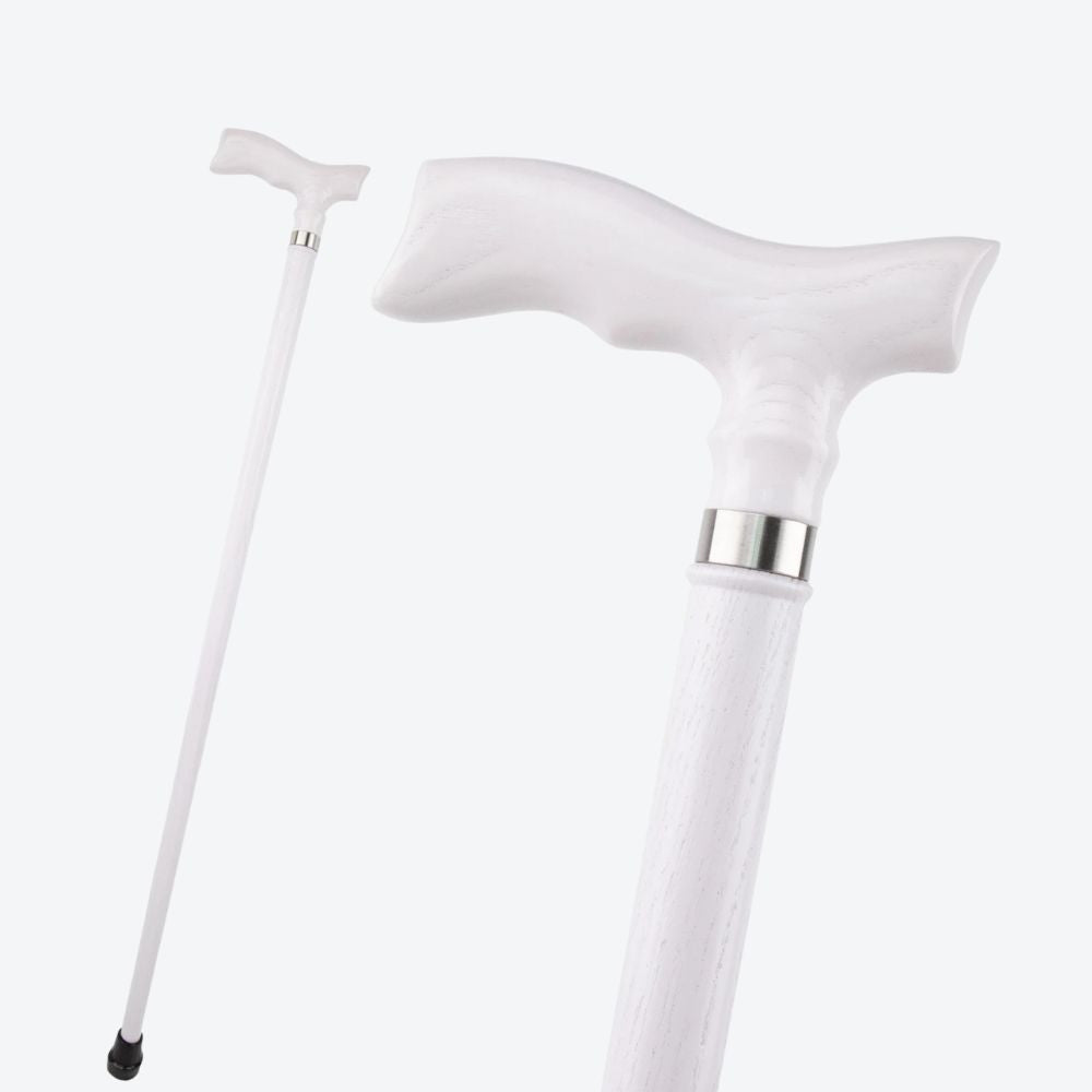 Bastoni White Fish Tail Wooden Cane