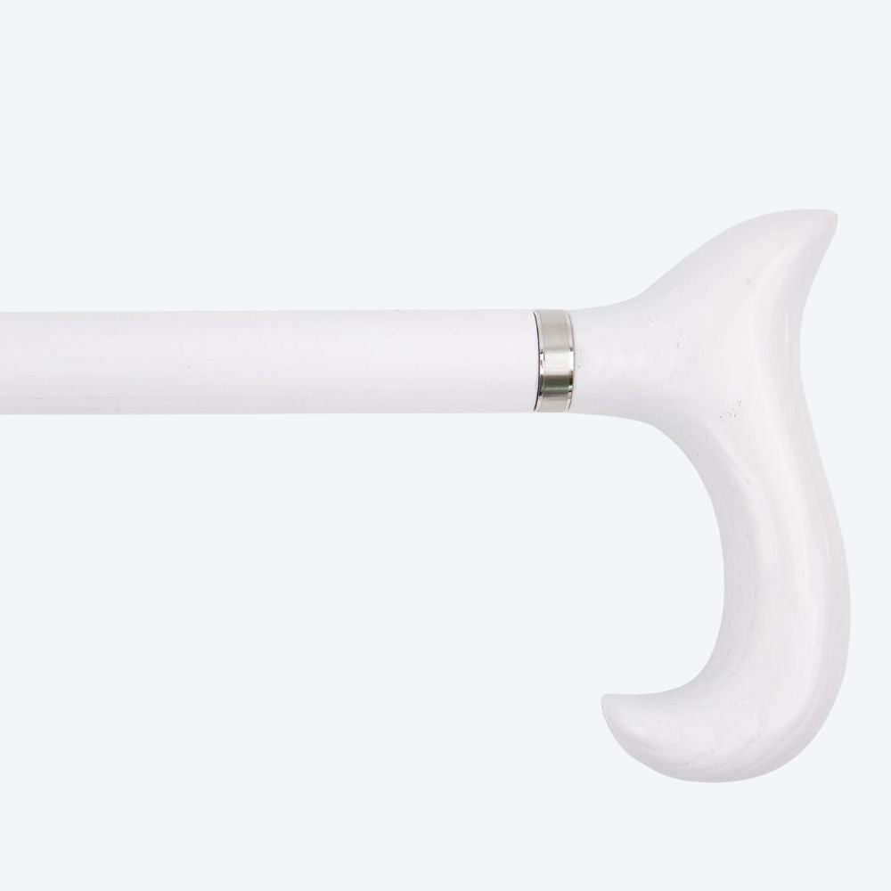 Bastoni White Fox Tail Wooden Walking Stick