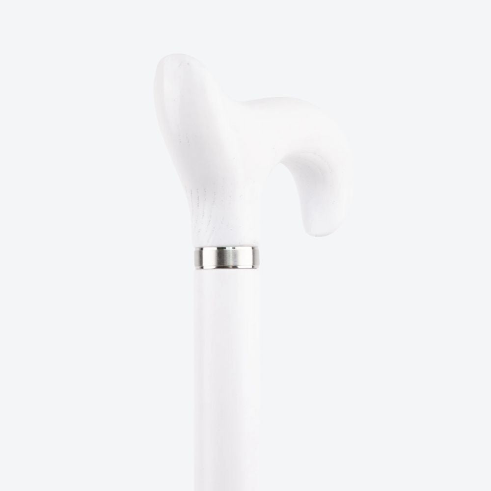 Bastoni White Fox Tail Wooden Walking Stick
