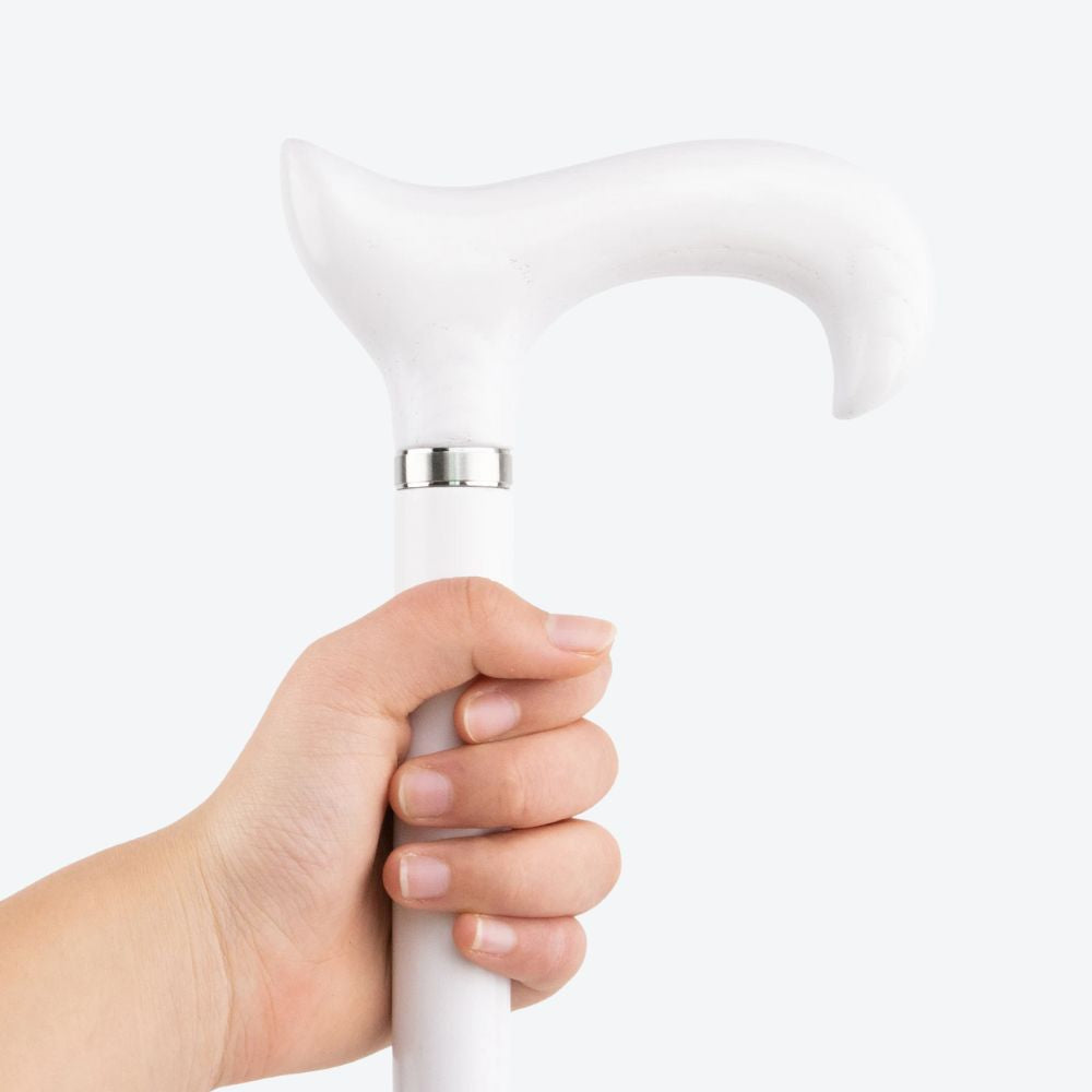 Bastoni White Fox Tail Wooden Walking Stick