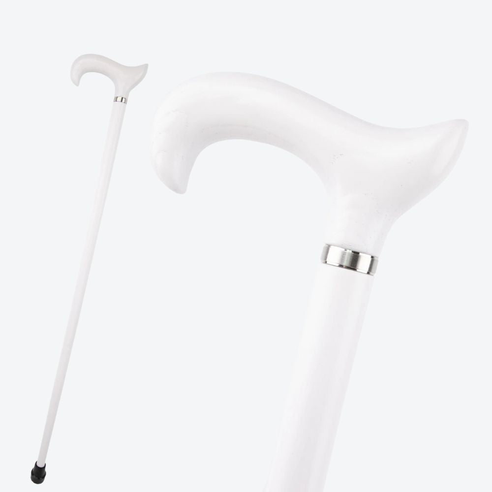 Bastoni White Fox Tail Wooden Walking Stick