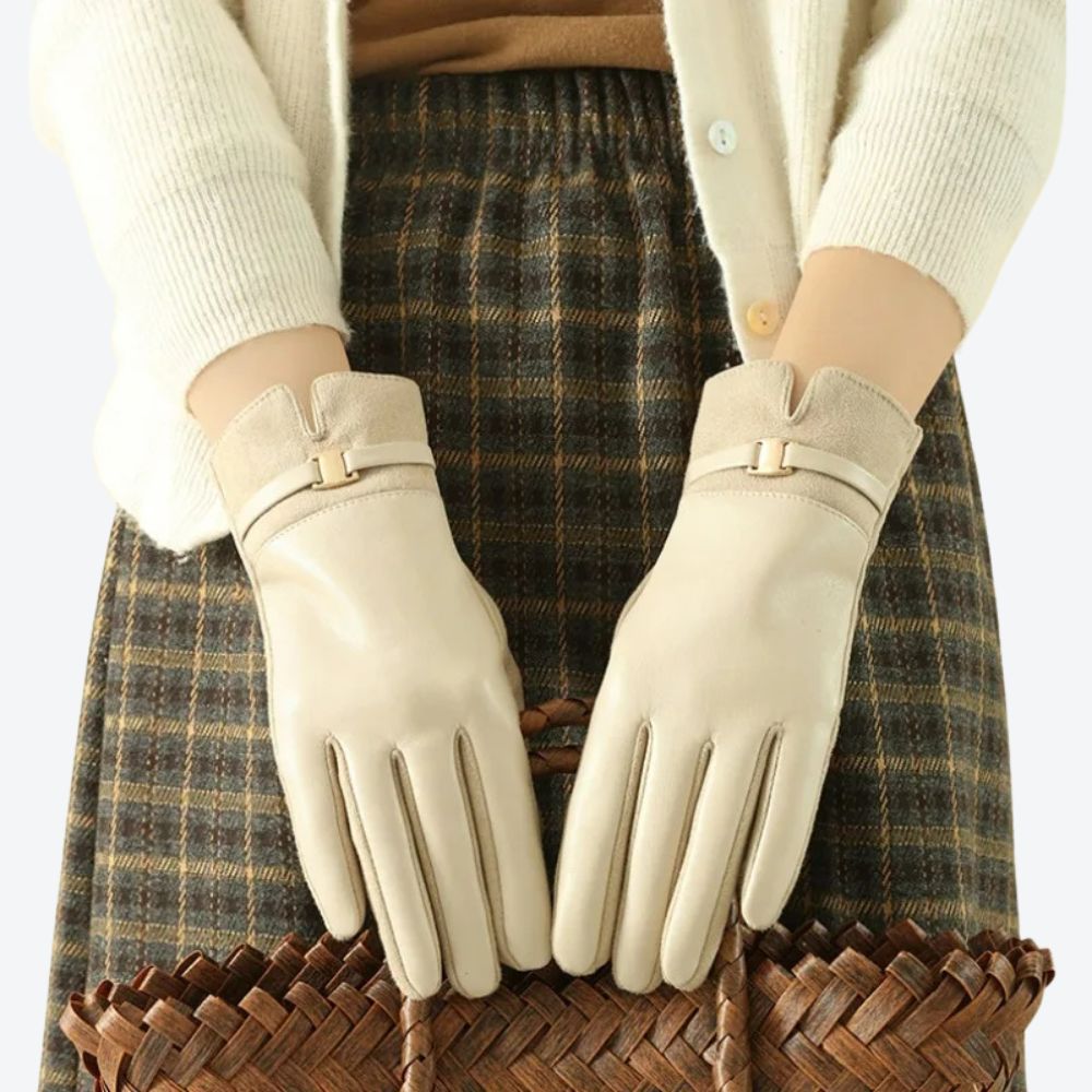 Elegant and Flexible White Polyester Women's Glove - Bastoni