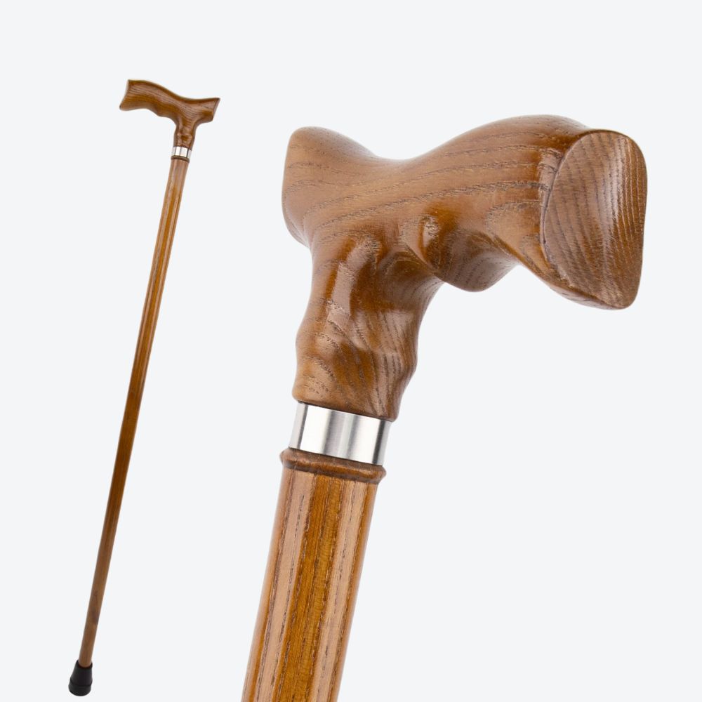 Bastoni Yellow Fish Tail Wooden Cane