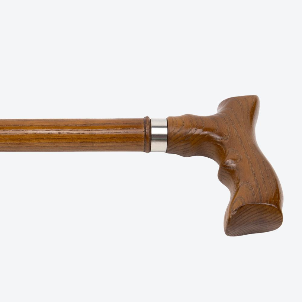 Bastoni Yellow Fish Tail Wooden Cane