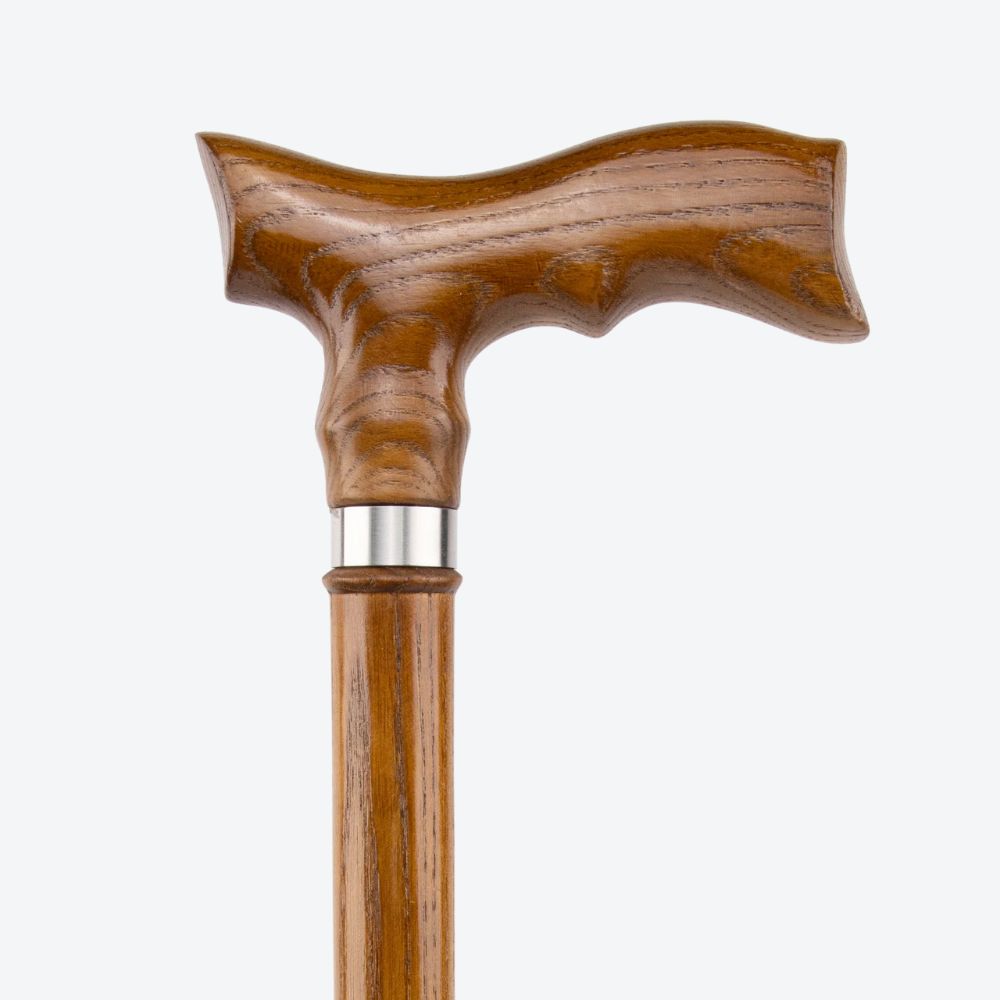 Bastoni Yellow Fish Tail Wooden Cane