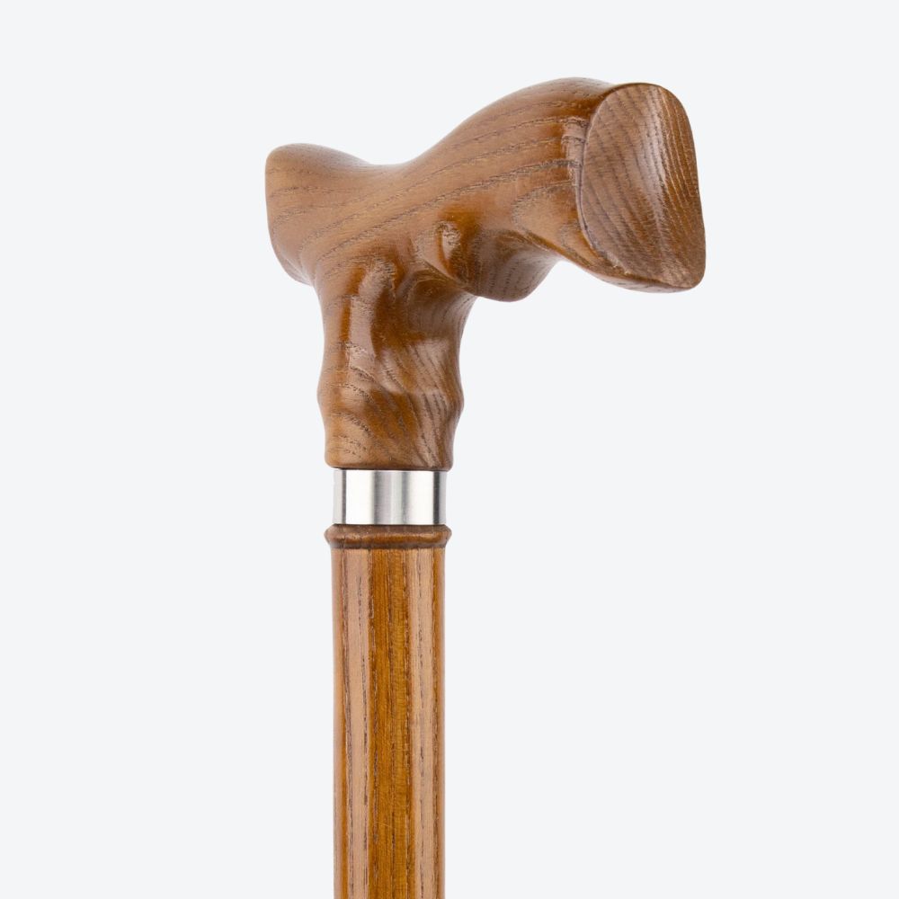Bastoni Yellow Fish Tail Wooden Cane