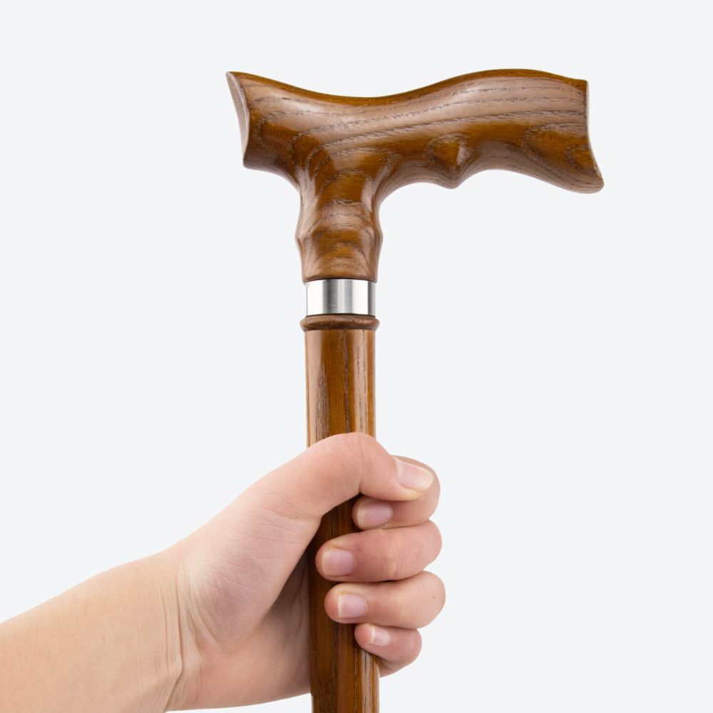 Bastoni Yellow Fish Tail Wooden Cane