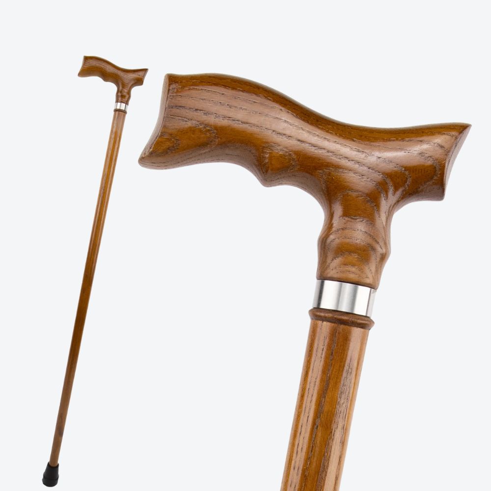 Bastoni Yellow Fish Tail Wooden Cane