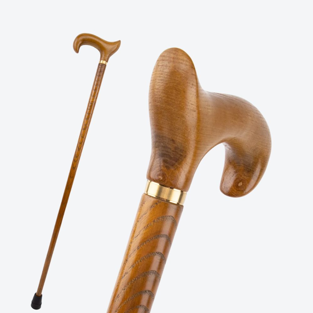 Bastoni Yellow Fox Tail Wooden Cane