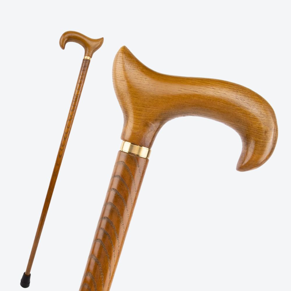 Bastoni Yellow Fox Tail Wooden Cane