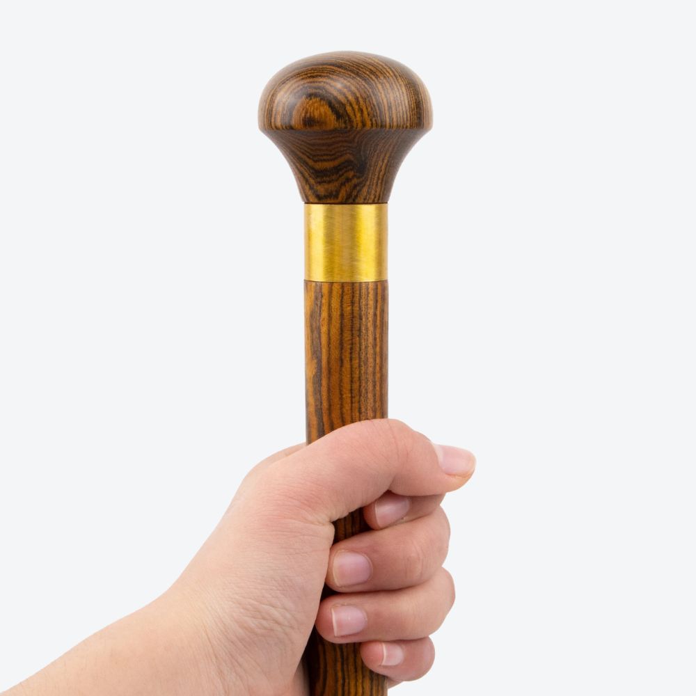 Yellowish Wooden Cane with Bastoni Handle