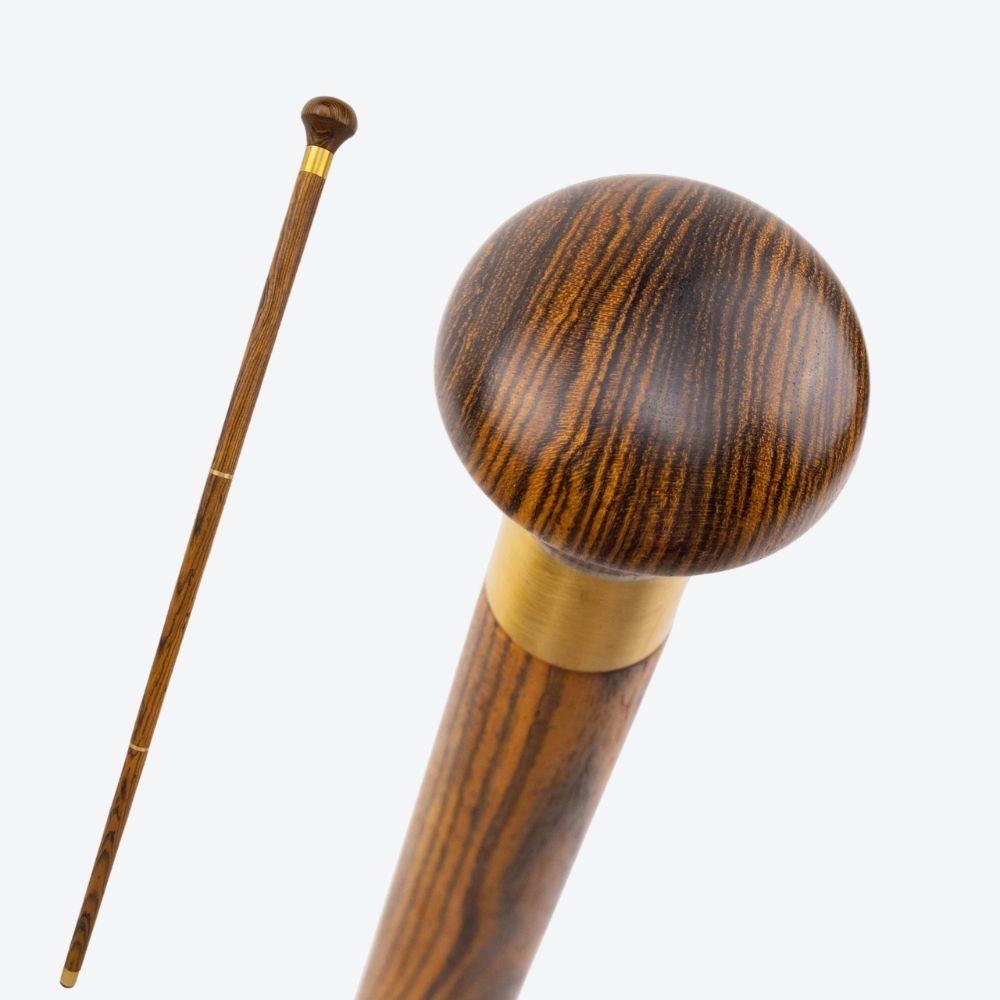 Yellowish Wooden Cane with Bastoni Handle