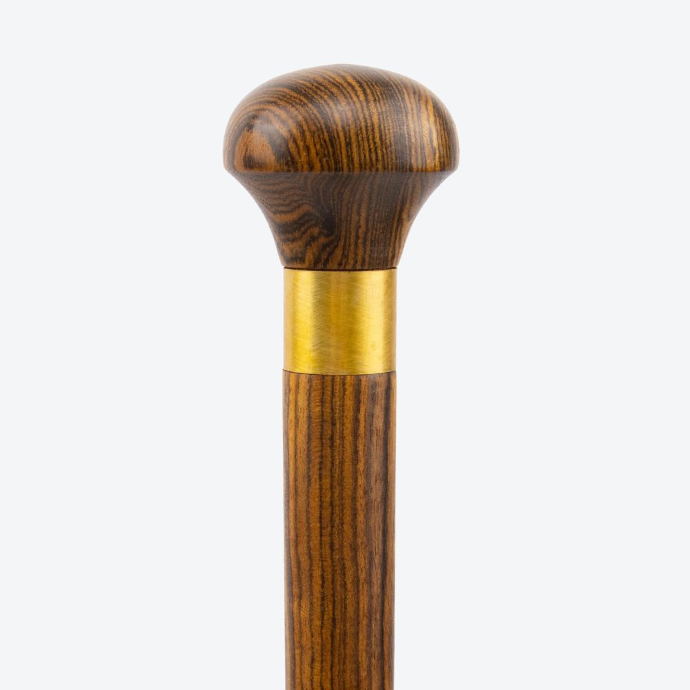 Yellowish Wooden Cane with Bastoni Handle