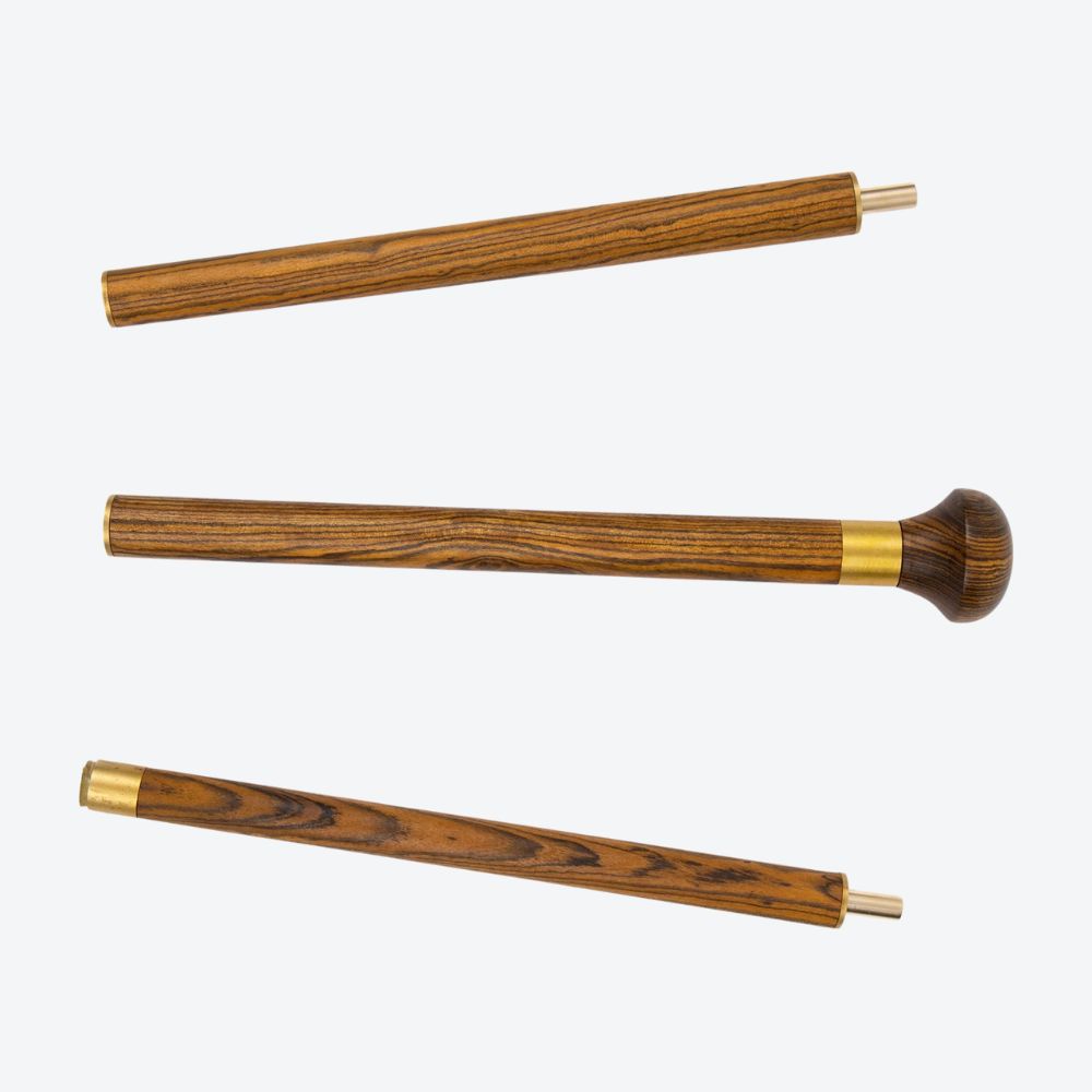 Yellowish Wooden Cane with Bastoni Handle