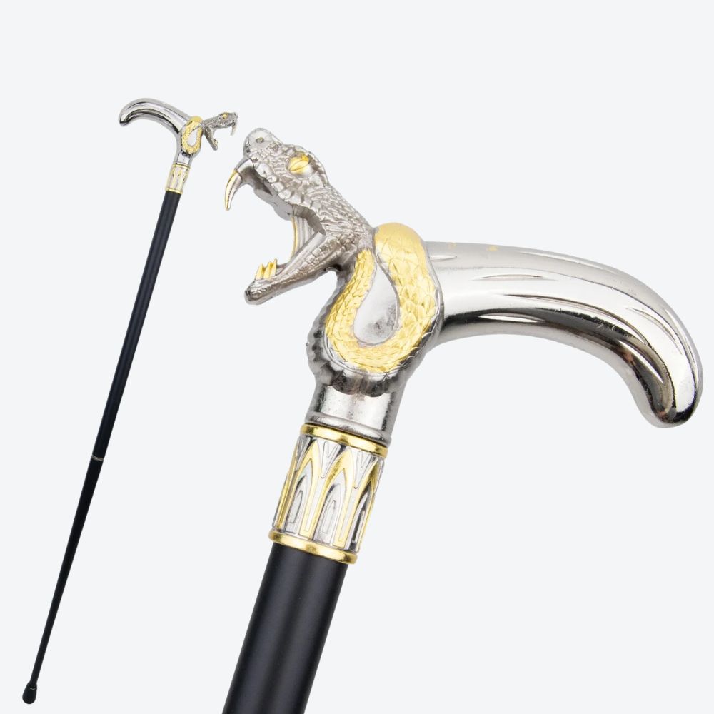 Naja Metal Cane Silver/Golden