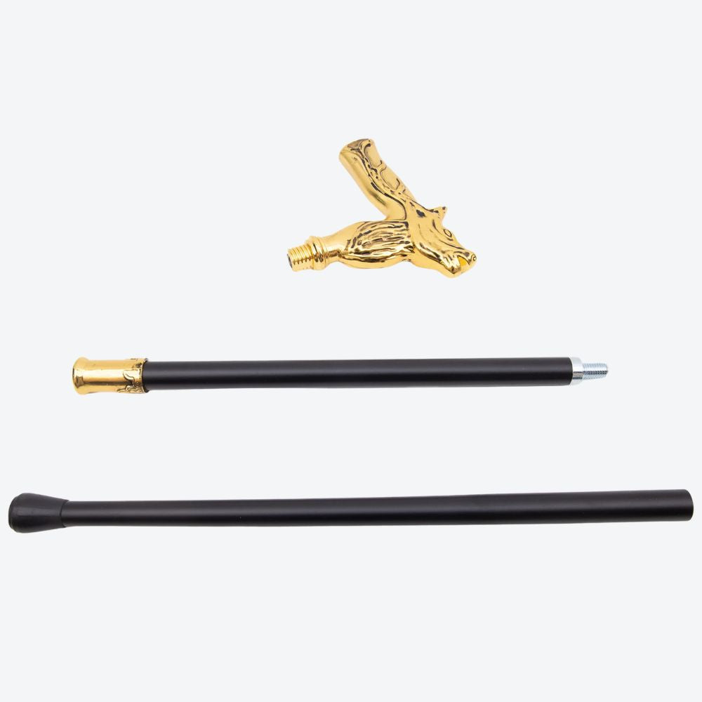 Classic Golden Deer Metal Cane