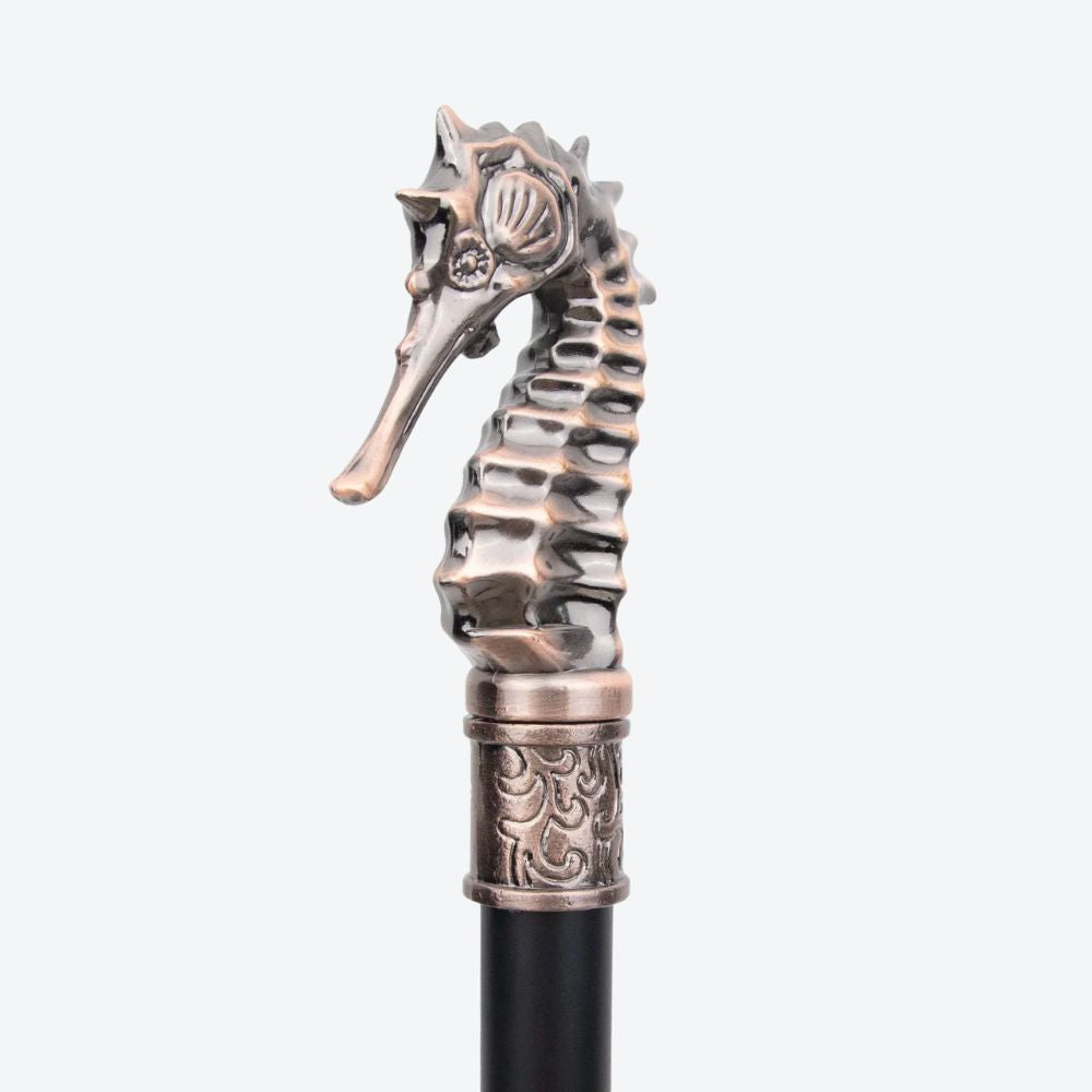 Bronze Seahorse Metal Cane