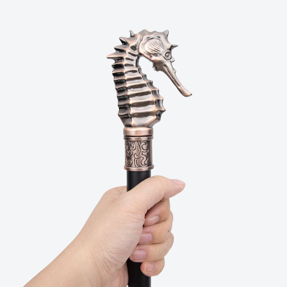 Bronze Seahorse Metal Cane