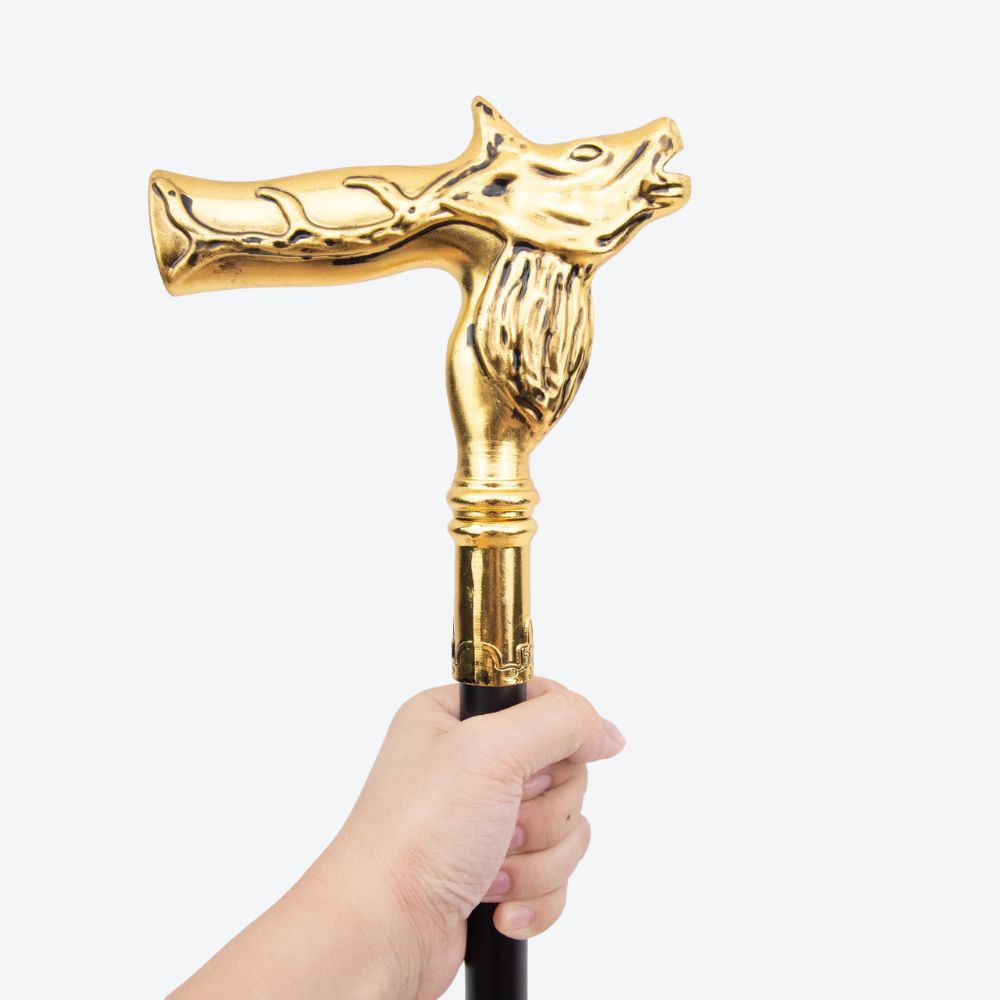 Classic Golden Deer Metal Cane