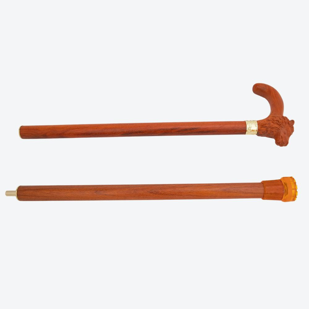 Majestic Lion Wooden Classic Cane
