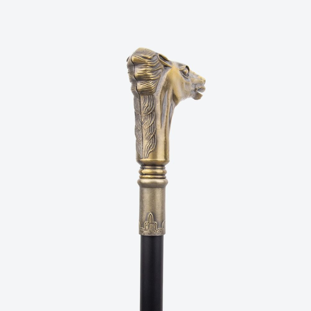 Vintage Horse Head Metal Cane
