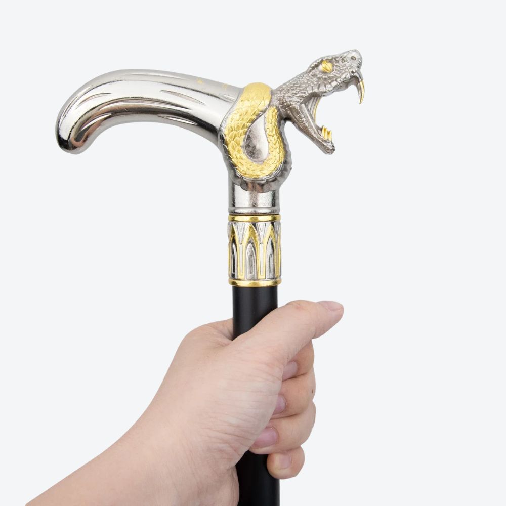 Naja Metal Cane Silver/Golden