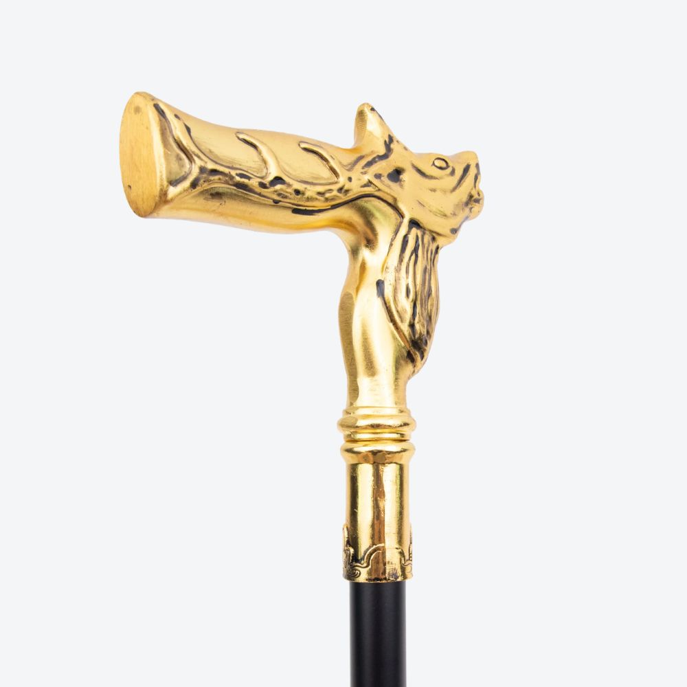 Classic Golden Deer Metal Cane