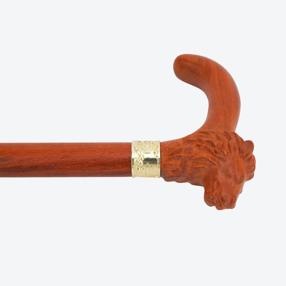 Majestic Lion Wooden Classic Cane