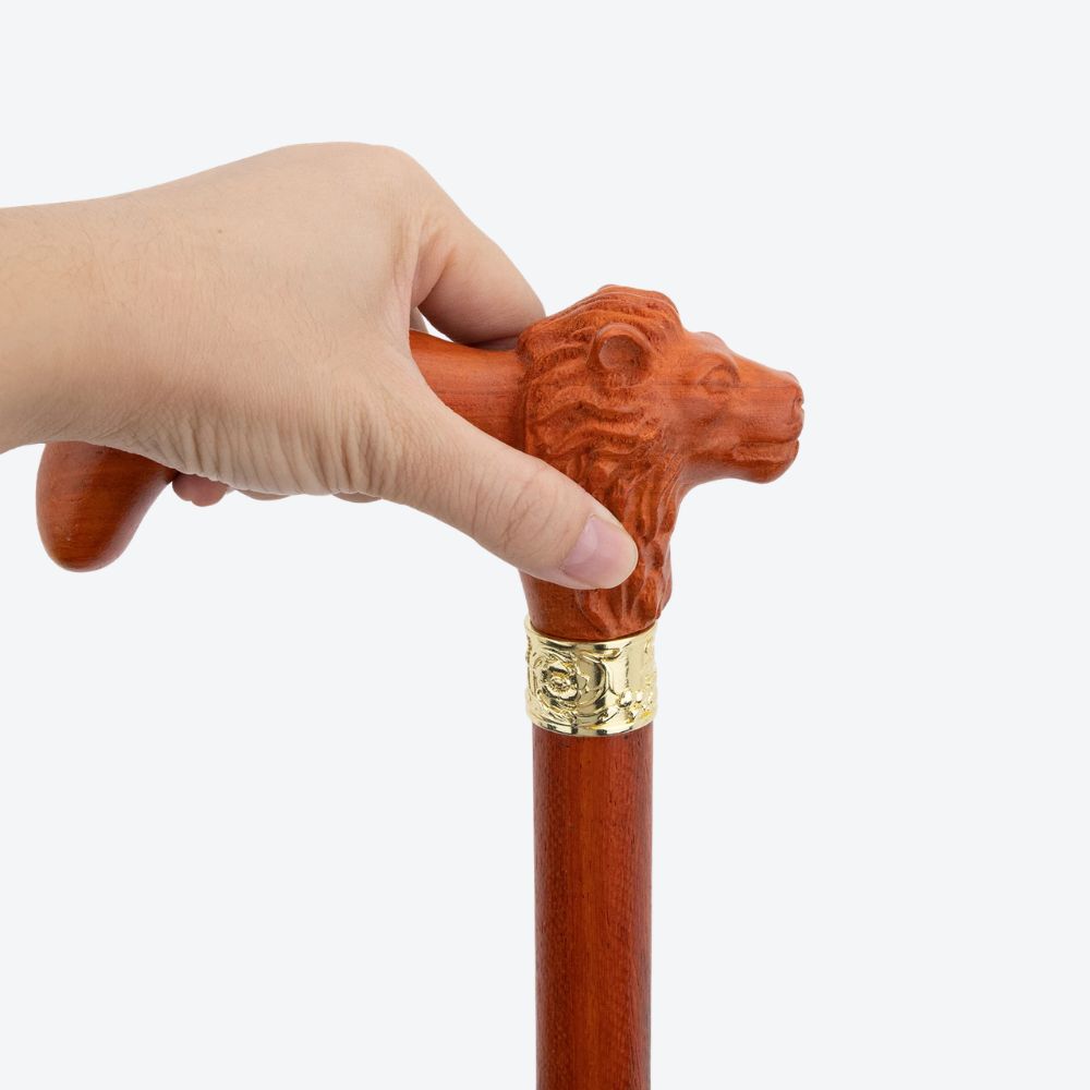 Majestic Lion Wooden Classic Cane