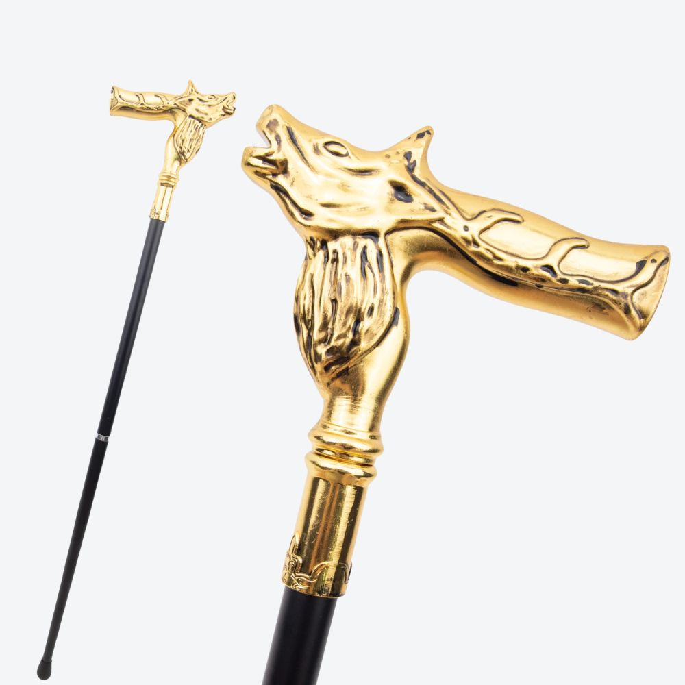 Classic Golden Deer Metal Cane