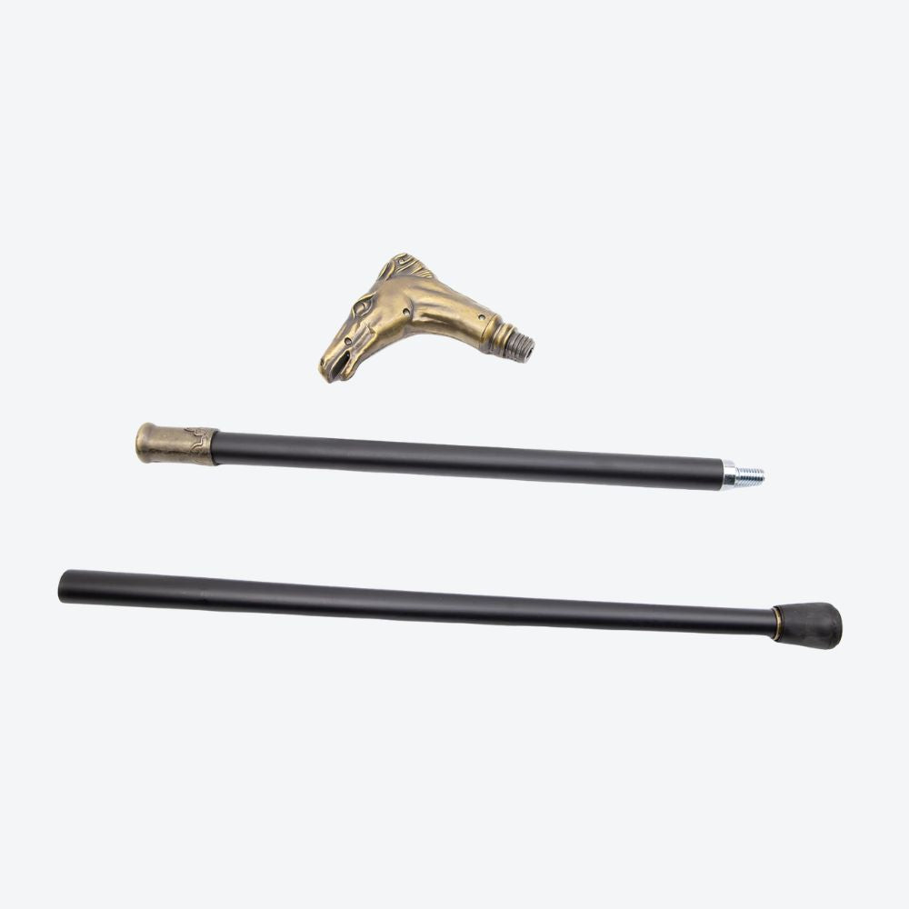 Vintage Horse Head Metal Cane