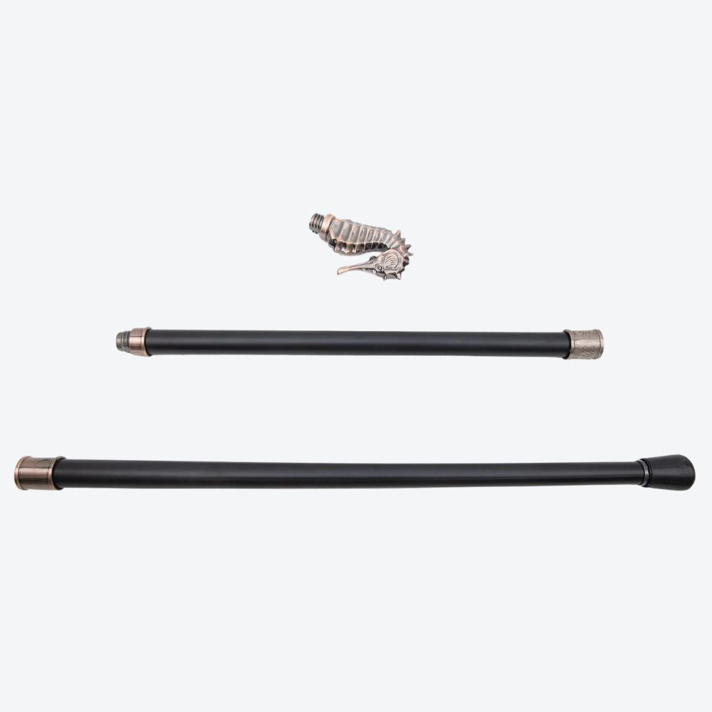 Bronze Seahorse Metal Cane